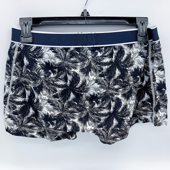 BOSS by Hugo Boss Palm Print Trunk in Black & White - Picture 6 of 8